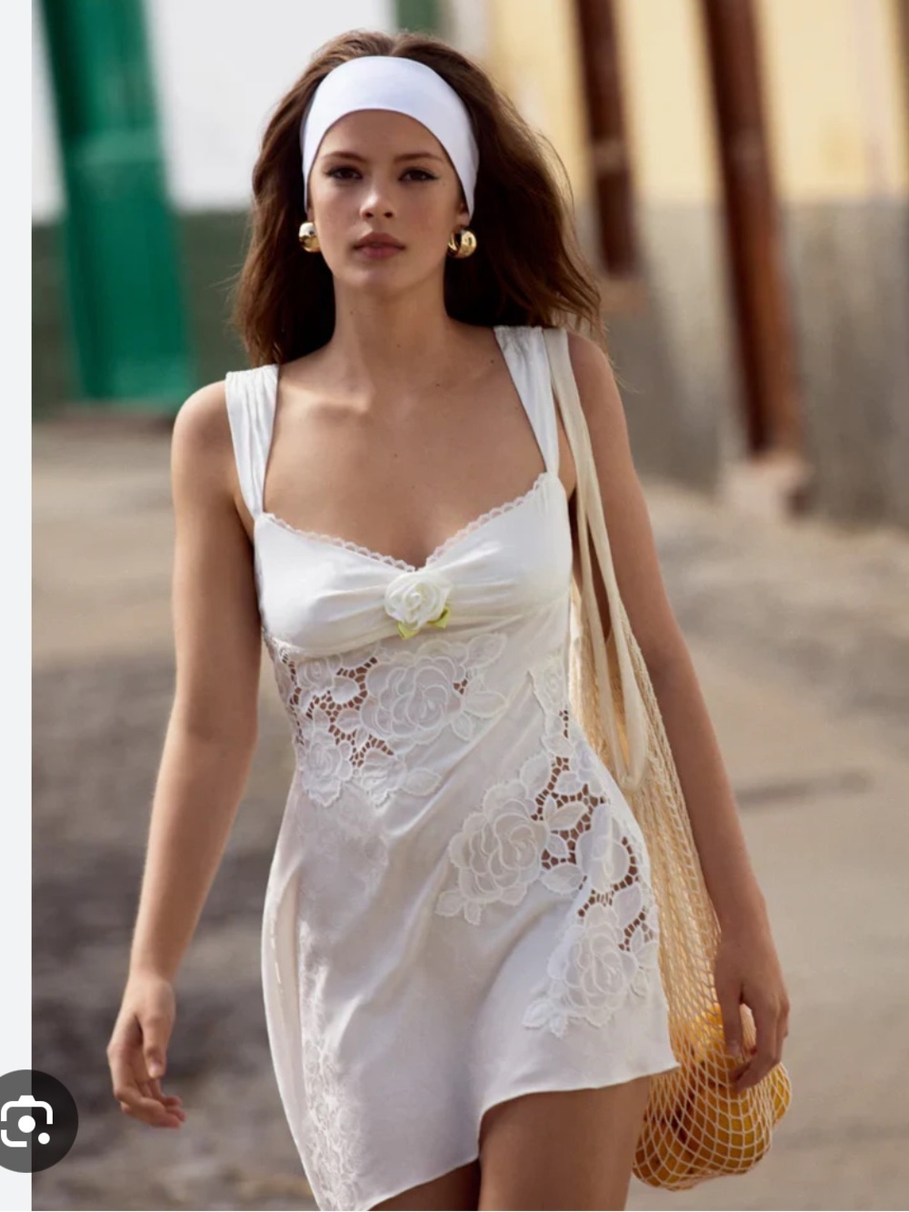 For Love And Lemons Claudia Mini Dress in White - Picture 1 of 5